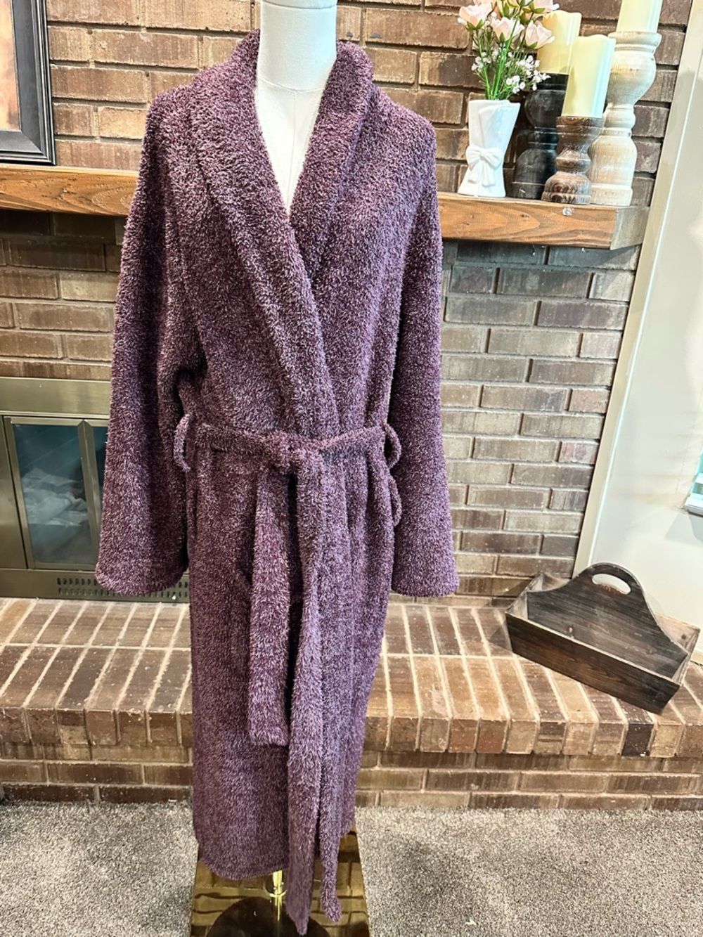 Barefoot Dreams CozyChic Adult Robe Plum Purple Size 2